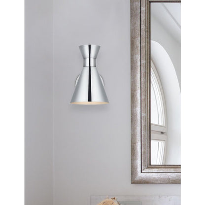 Halycon 6 Inch Wall Sconce in Chrome