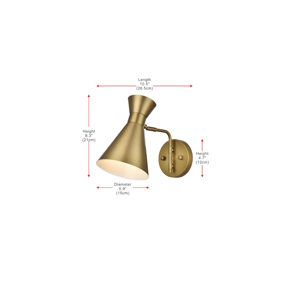 Halycon 6 Inch Wall Sconce in Satin Gold