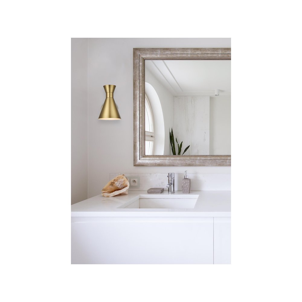 Halycon 6 Inch Wall Sconce in Satin Gold