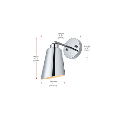 Halycon 5 Inch Wall Sconce in Chrome
