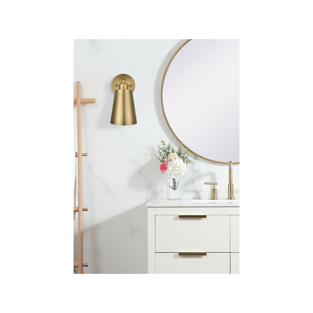 Halycon 5 Inch Wall Sconce in Satin Gold