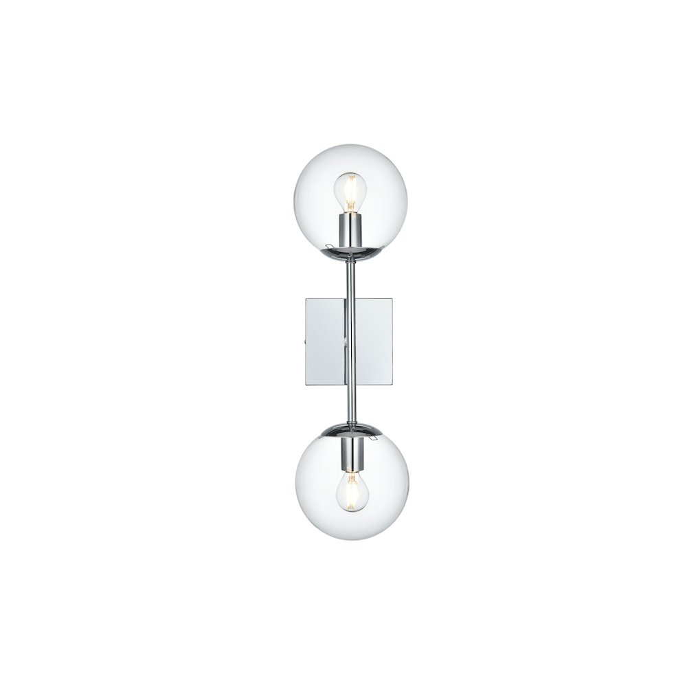 Neri 6 Inch Wall Sconce Clear Shade in Chrome