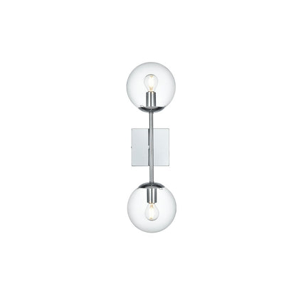 Neri 6 Inch Wall Sconce Clear Shade in Chrome