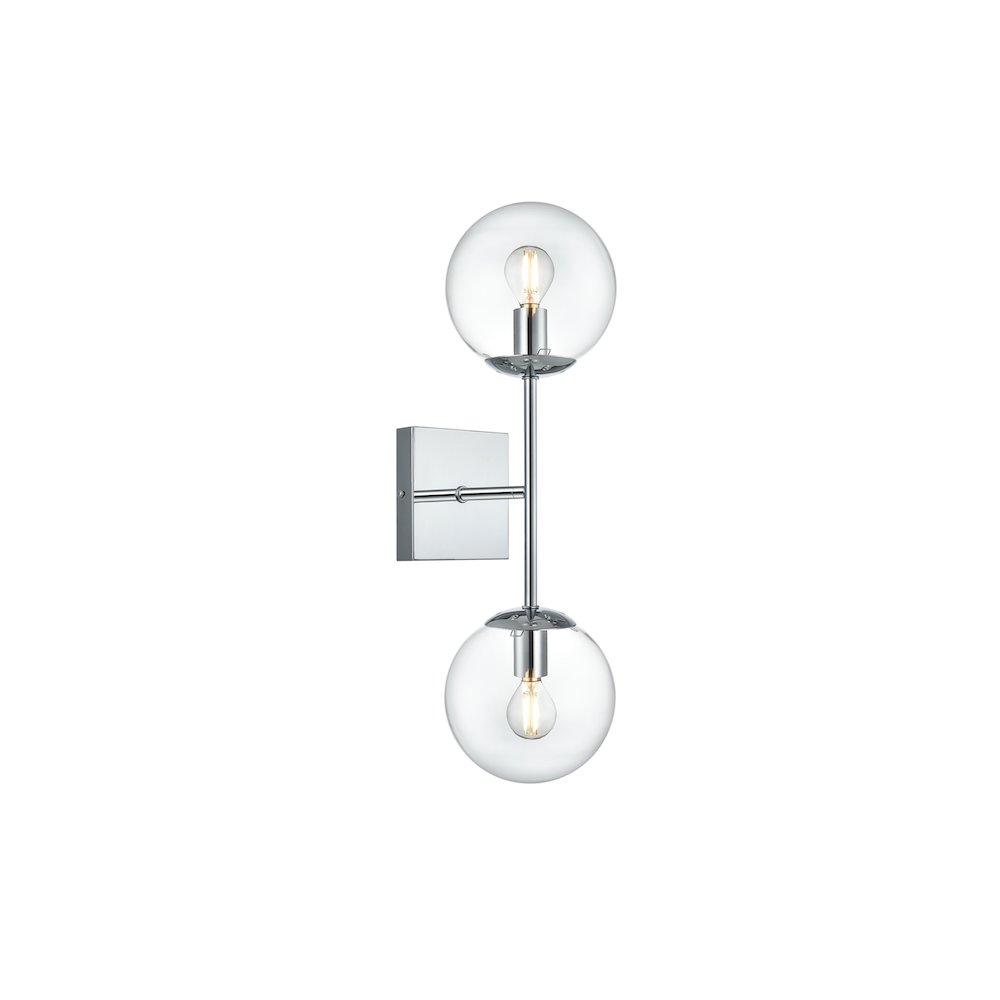 Neri 6 Inch Wall Sconce Clear Shade in Chrome