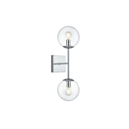 Neri 6 Inch Wall Sconce Clear Shade in Chrome