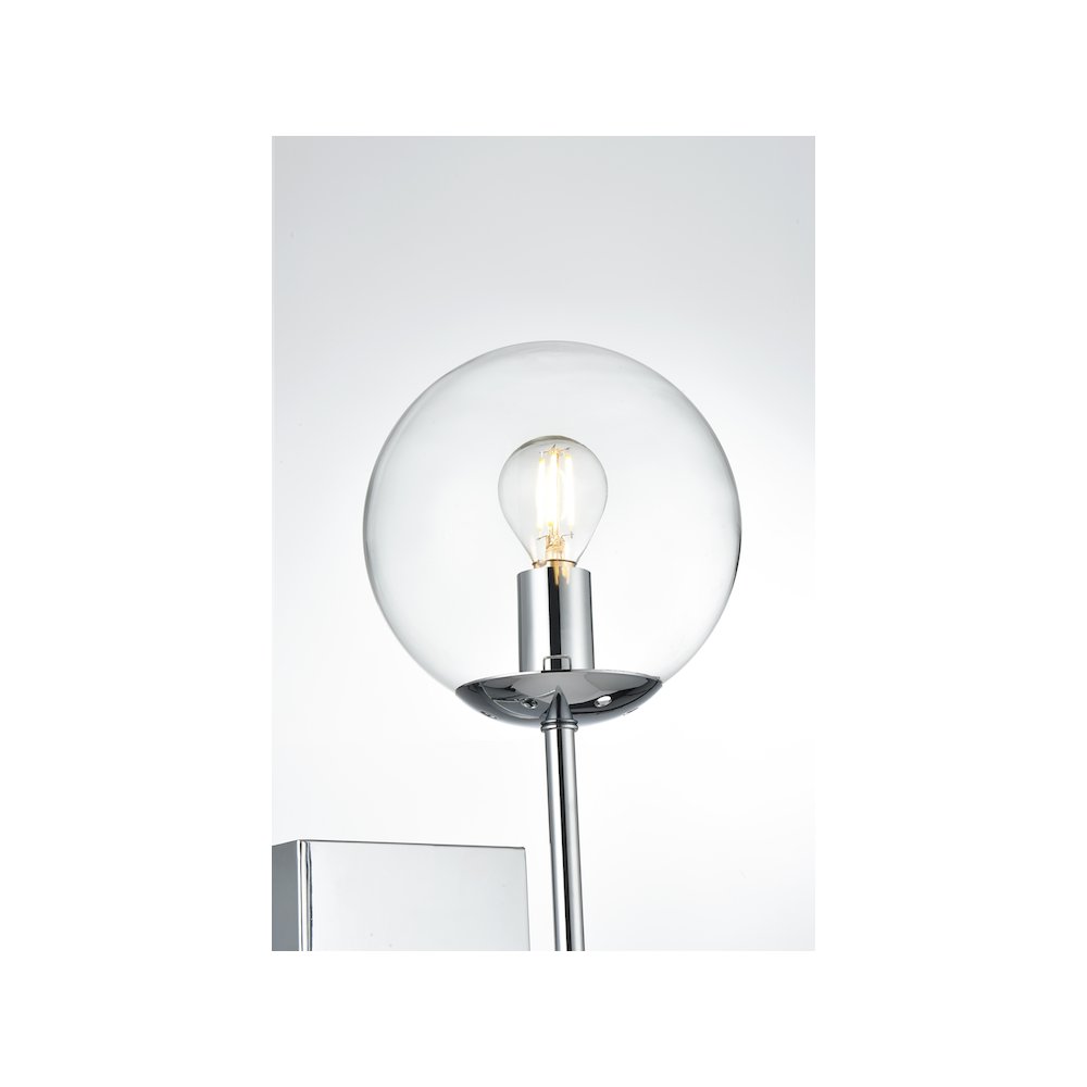 Neri 6 Inch Wall Sconce Clear Shade in Chrome