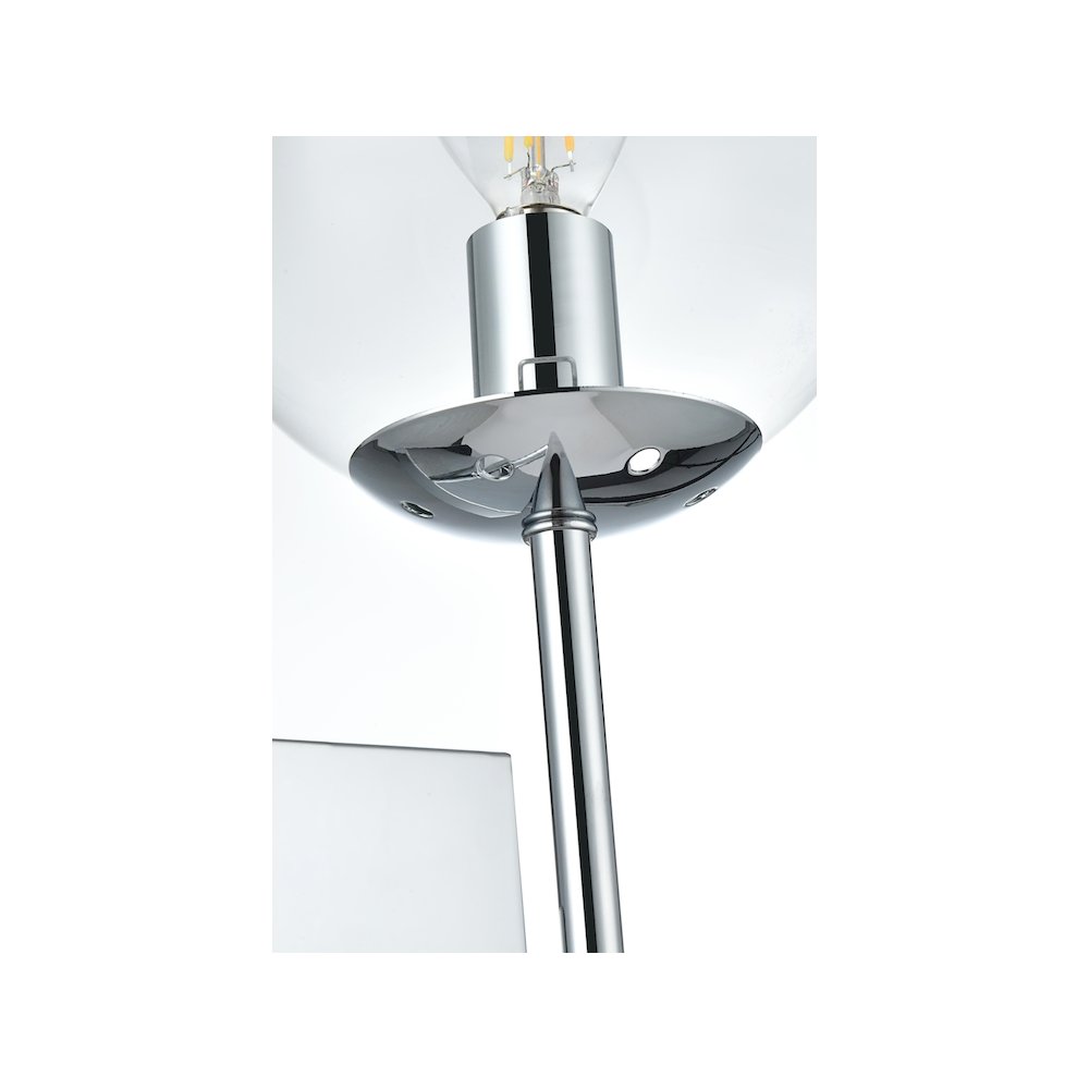 Neri 6 Inch Wall Sconce Clear Shade in Chrome