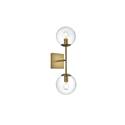 Neri 6 Inch Wall Sconce Clear Shade in Satin Gold