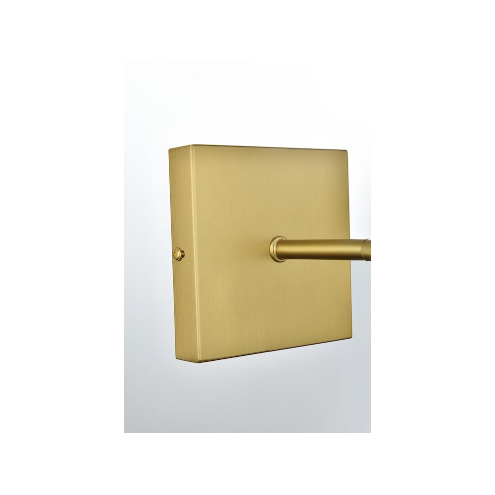 Neri 6 Inch Wall Sconce White Shade in Satin Gold