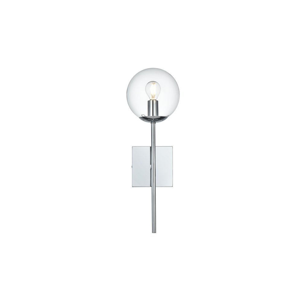 Neri 6 Inch Wall Sconce Clear Shade in Chrome