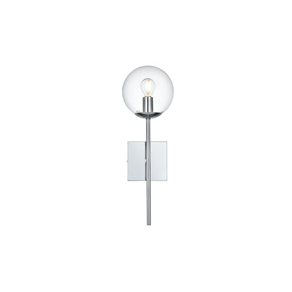 Neri 6 Inch Wall Sconce Clear Shade in Chrome