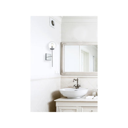 Neri 6 Inch Wall Sconce Clear Shade in Chrome
