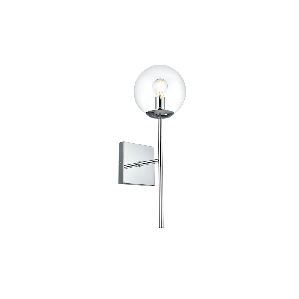 Neri 6 Inch Wall Sconce Clear Shade in Chrome