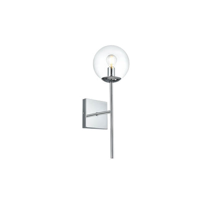 Neri 6 Inch Wall Sconce Clear Shade in Chrome