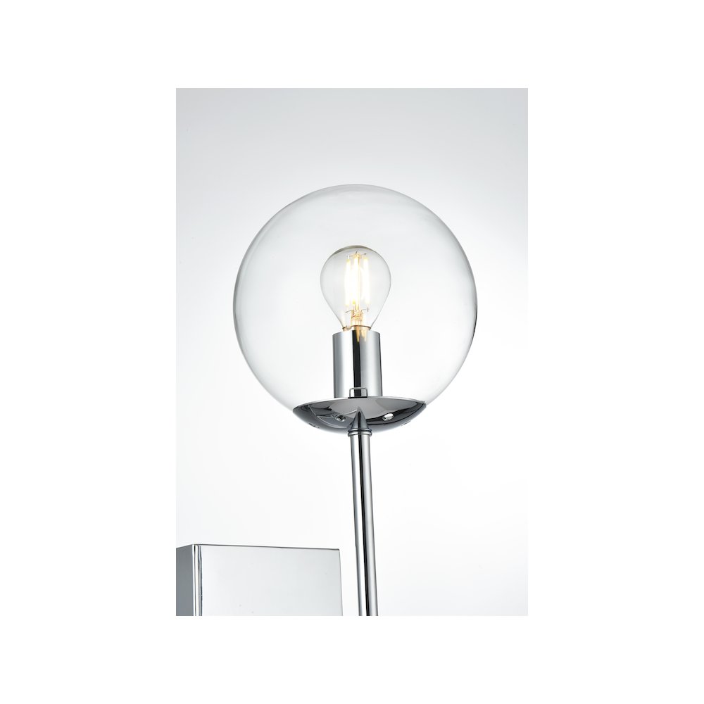 Neri 6 Inch Wall Sconce Clear Shade in Chrome