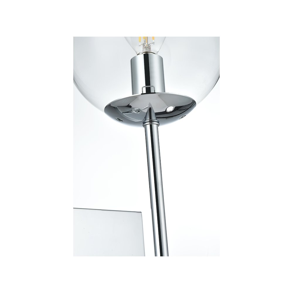 Neri 6 Inch Wall Sconce Clear Shade in Chrome