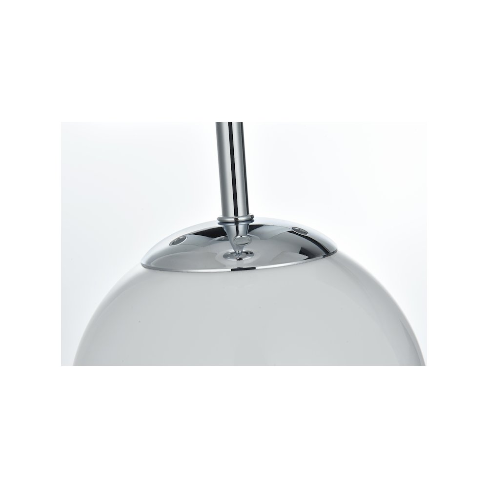 Neri 6 Inch Wall Sconce White Shade in Chrome