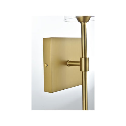 Elsreth 4.5 Inch Wall Sconce Clear Shade in Satin Gold