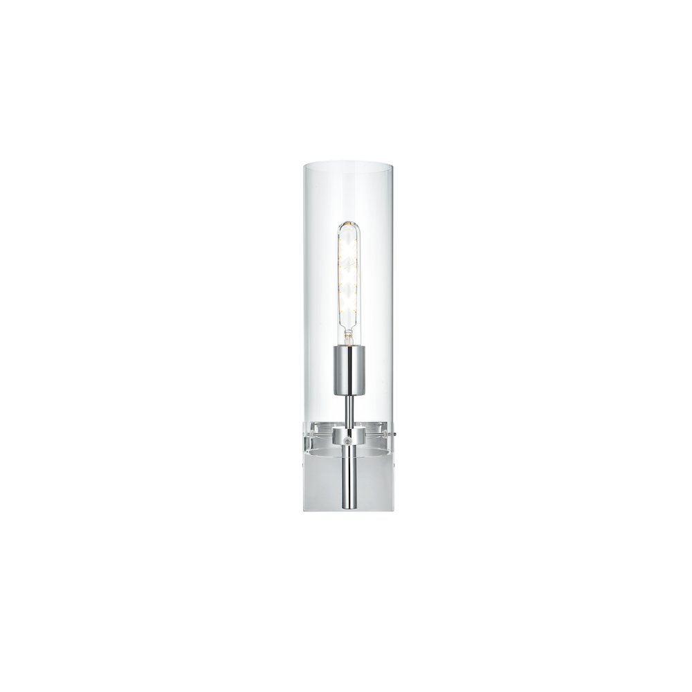 Savant 4.5 Inch Wall Sconce Clear Shade in Chrome
