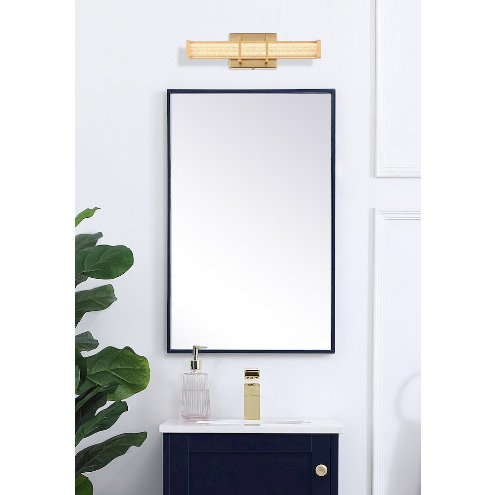 Ivaan 16 Inch Led Wall Sconce In Satin Gold