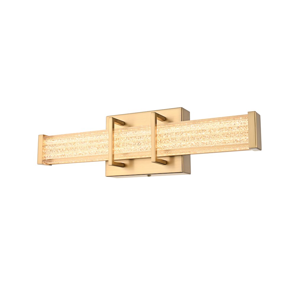 Ivaan 16 Inch Led Wall Sconce In Satin Gold