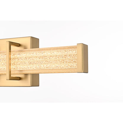 Ivaan 16 Inch Led Wall Sconce In Satin Gold