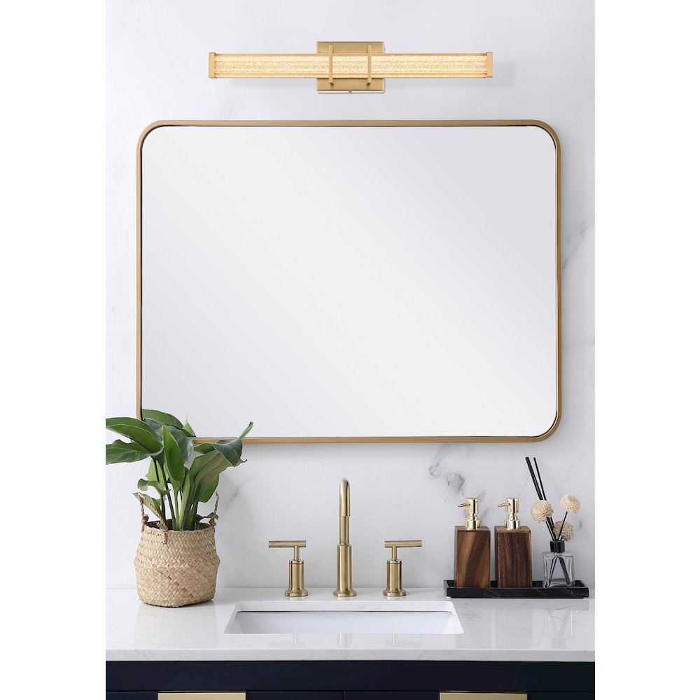 Ivaan 24 Inch Led Wall Sconce In Satin Gold