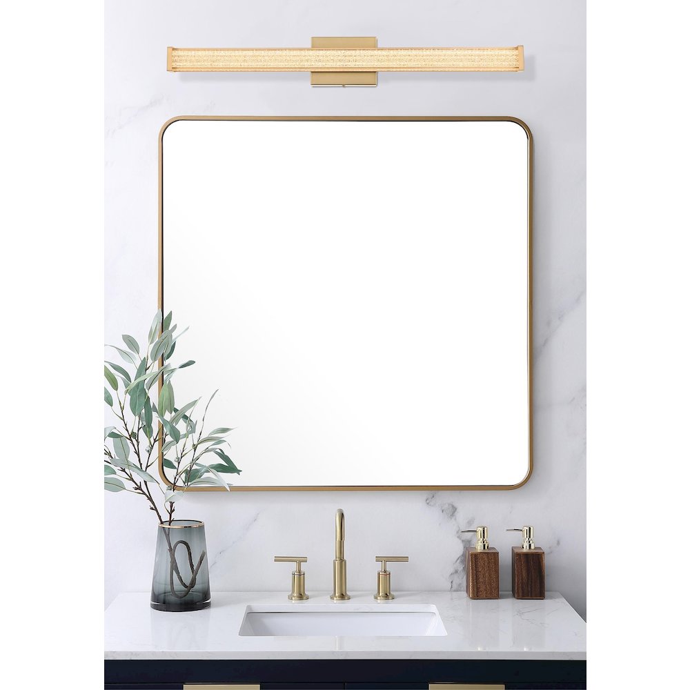 Jaxx 31 Inch Led Wall Sconce In Satin Gold