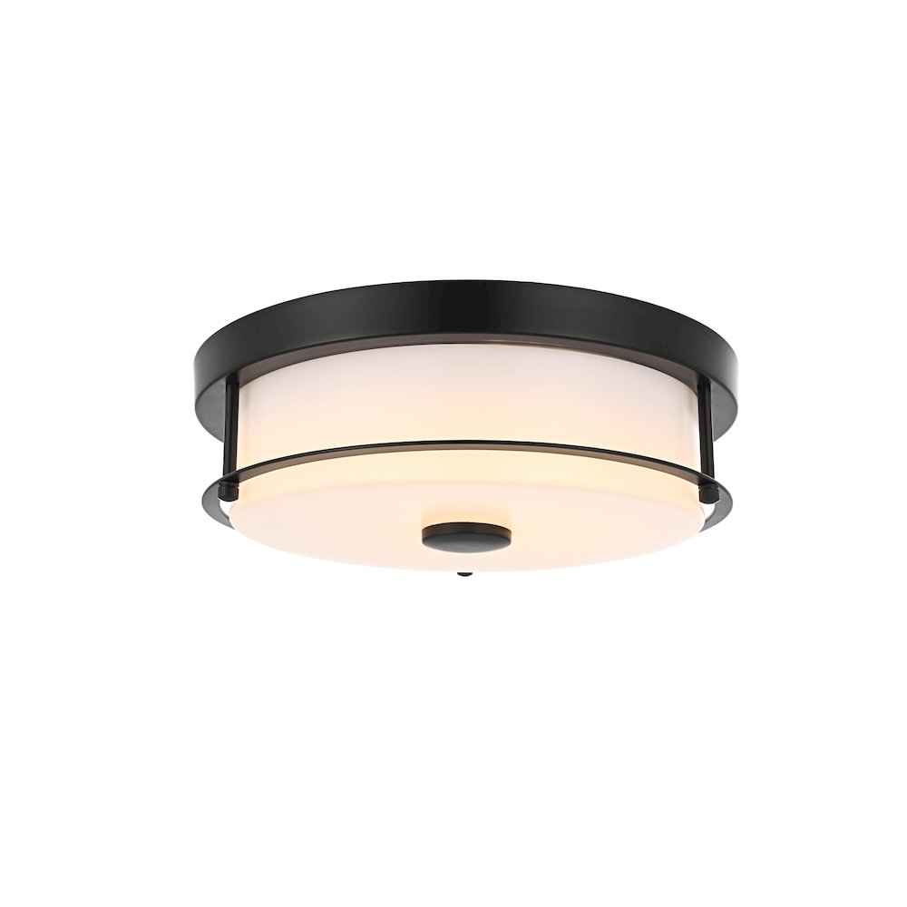 Kolson 12 Inch Led Flush Mount In Black