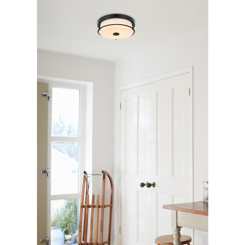 Kolson 12 Inch Led Flush Mount In Black