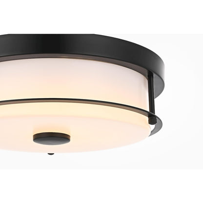 Kolson 12 Inch Led Flush Mount In Black