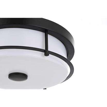 Kolson 12 Inch Led Flush Mount In Black