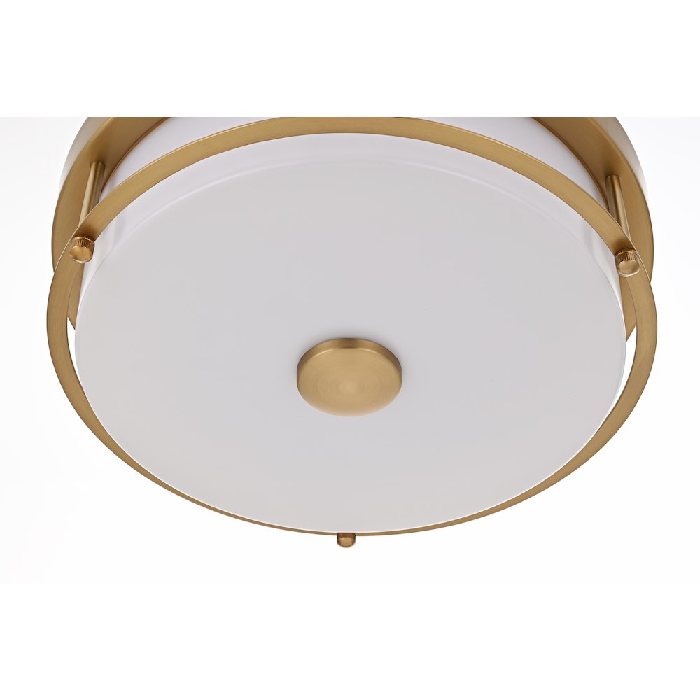 Kolson 12 Inch Led Flush Mount In Satin Gold