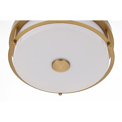 Kolson 12 Inch Led Flush Mount In Satin Gold