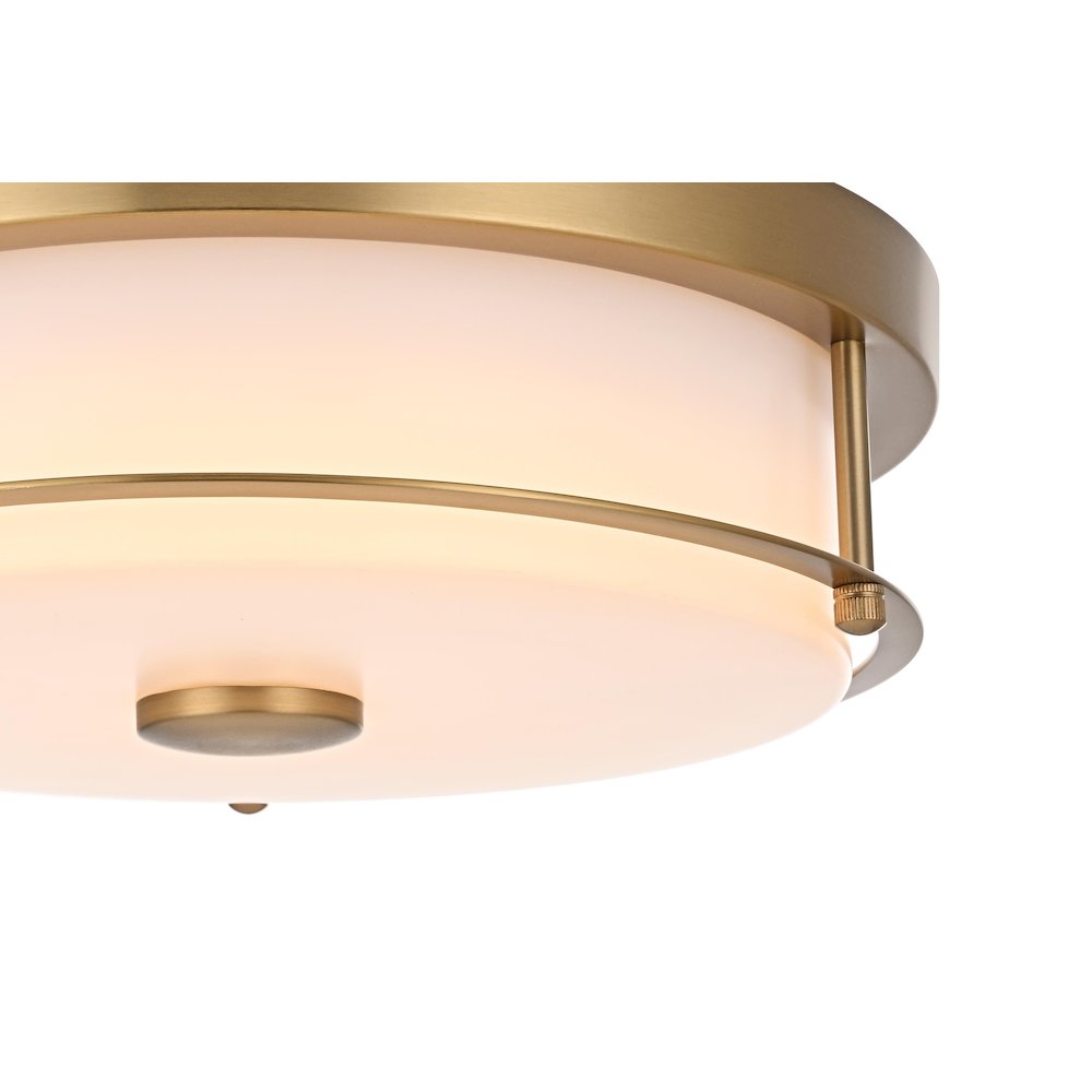 Kolson 12 Inch Led Flush Mount In Satin Gold