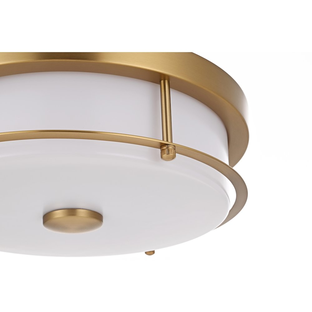 Kolson 12 Inch Led Flush Mount In Satin Gold