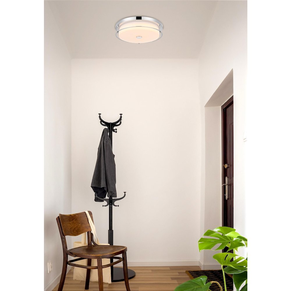 Kolson 16 Inch Led Flush Mount In Chrome