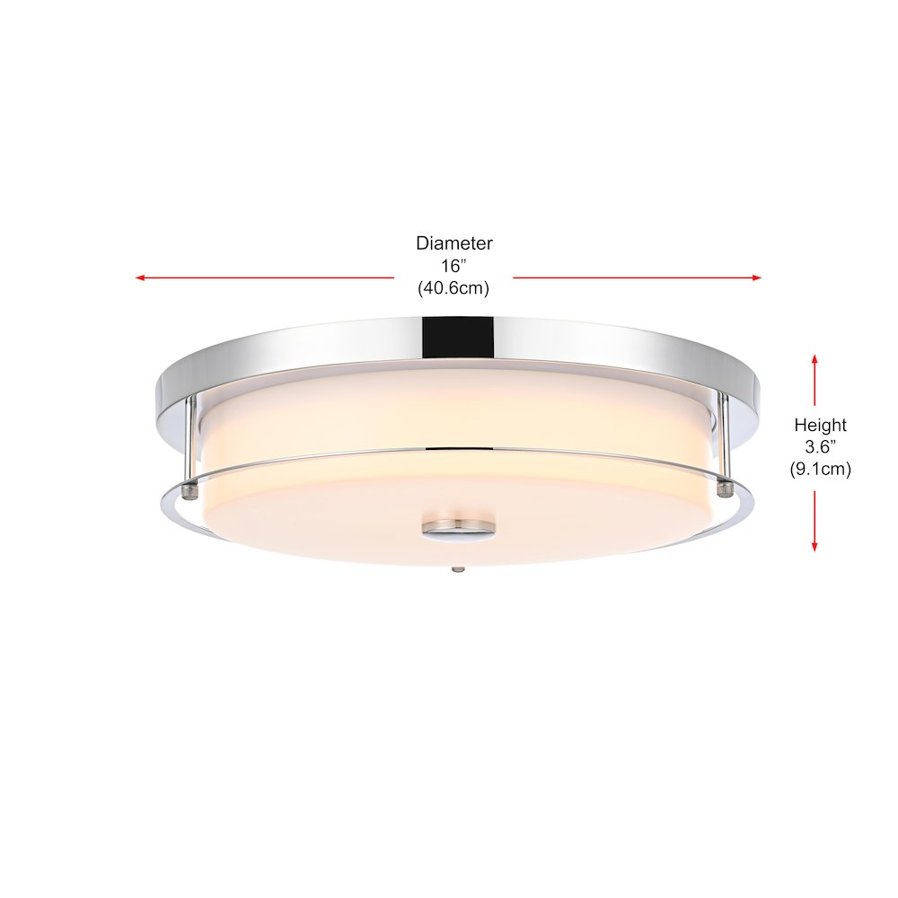 Kolson 16 Inch Led Flush Mount In Chrome