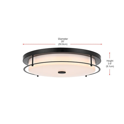 Kolson 20 Inch Led Flush Mount In Black