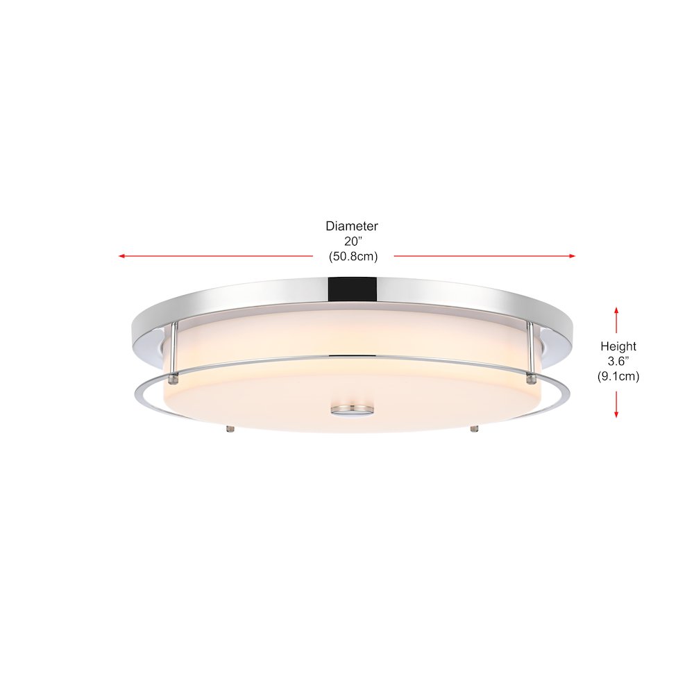 Kolson 20 Inch Led Flush Mount In Chrome