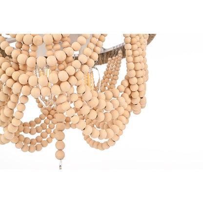 Jolie 12 Inch Beaded Flush Mount In Beige