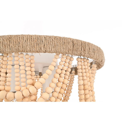 Jolie 12 Inch Beaded Flush Mount In Beige