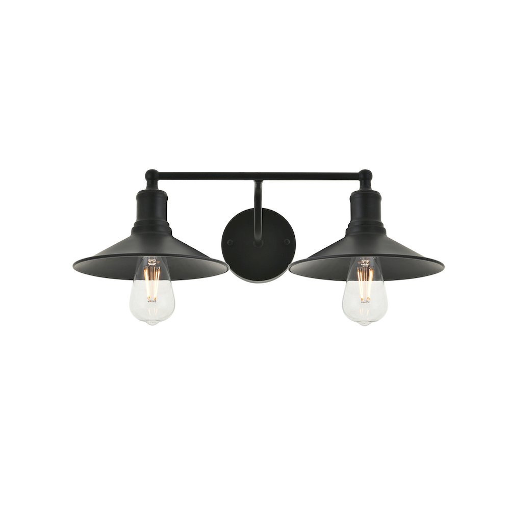 Etude 2 light black Wall Sconce