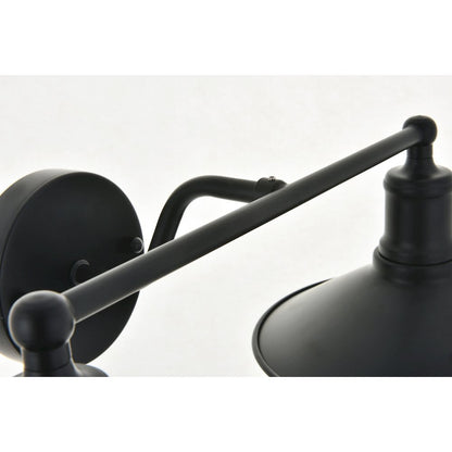 Etude 2 light black Wall Sconce