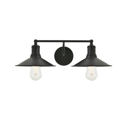 Etude 2 light black Wall Sconce