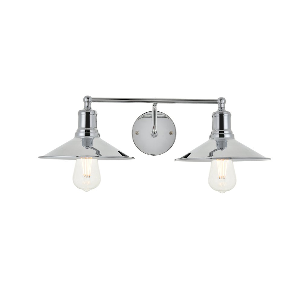 Etude 2 light chrome Wall Sconce