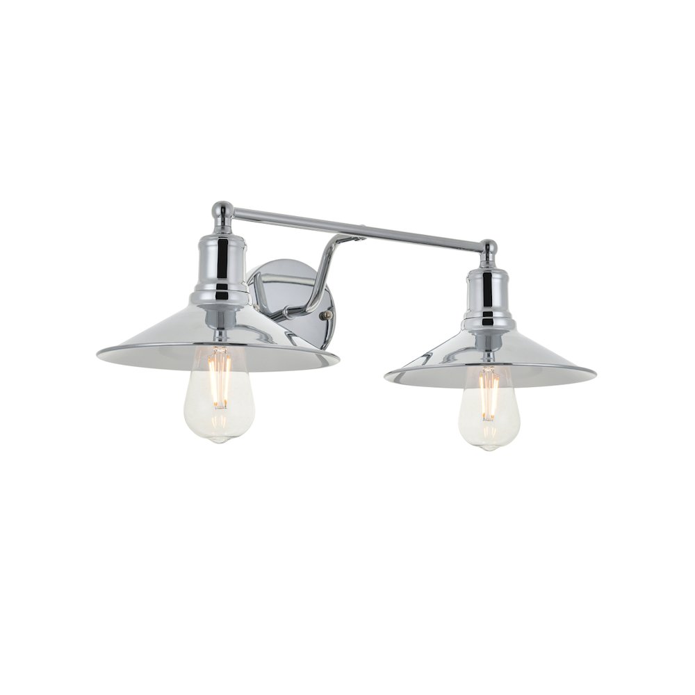 Etude 2 light chrome Wall Sconce