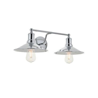 Etude 2 light chrome Wall Sconce