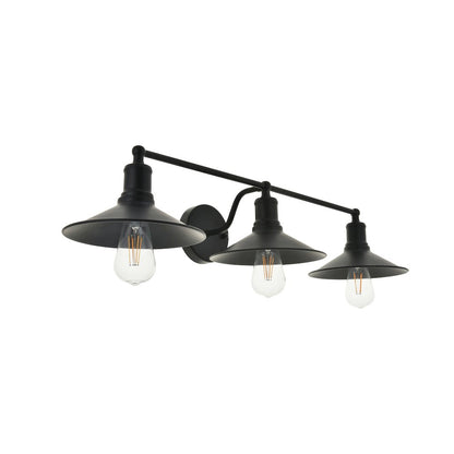 Etude 3 light black Wall Sconce
