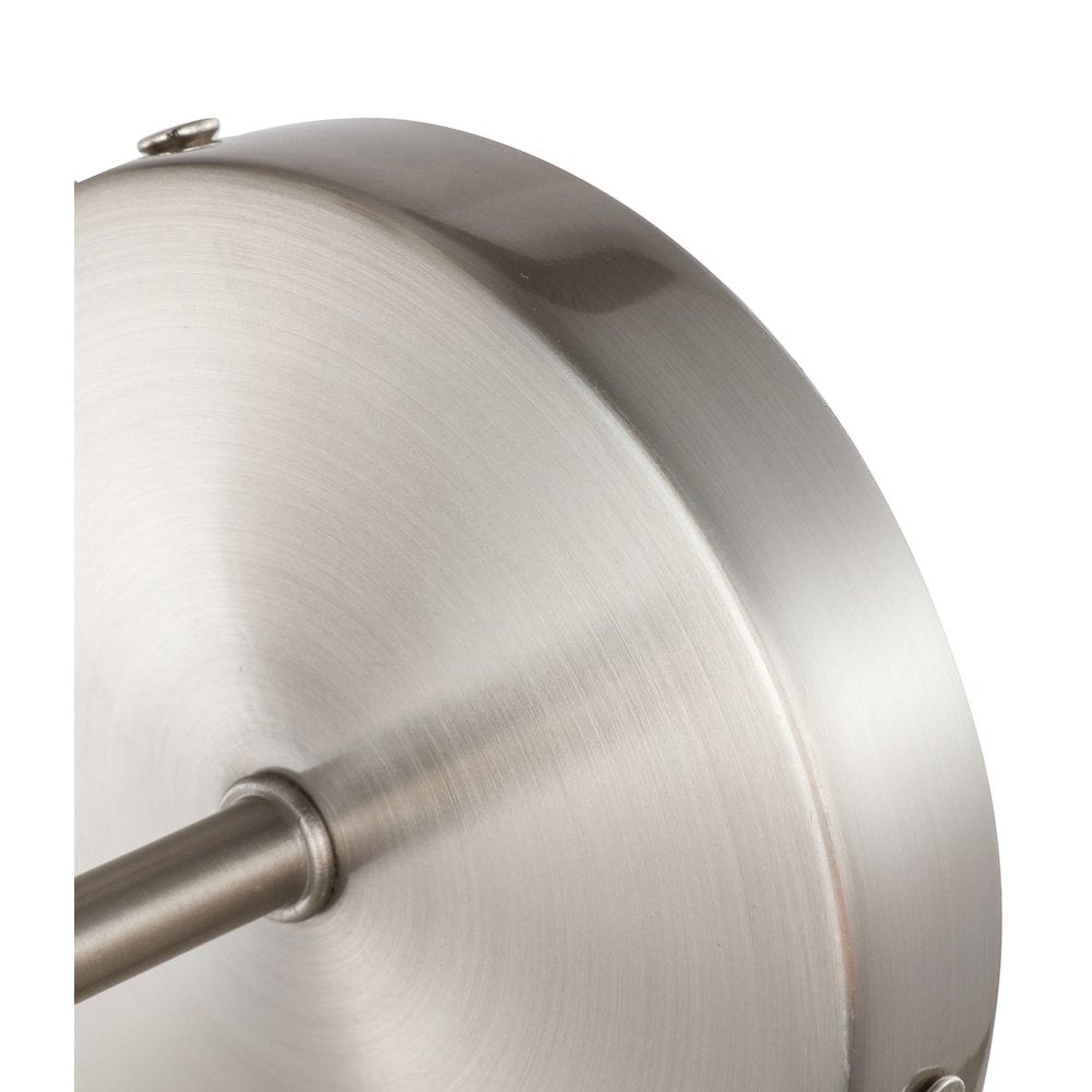 Mel 1 light Burnished Nickel and White shade wall sconce